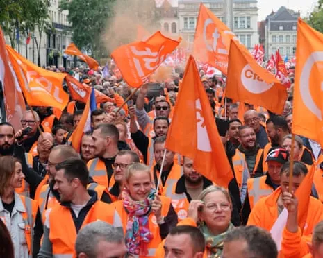 France-Wide Protest Demonstrations Draws Massive Crowds Protesting Throughout France